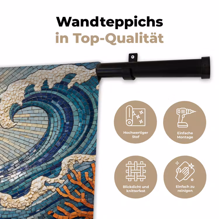 Onderwater - Koraal - Vis - Natuur - Kunst Wandkleed katoen klein -tsfeer2_DE
