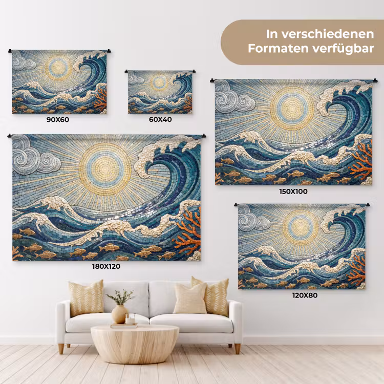 Onderwater - Koraal - Vis - Natuur - Kunst Wandkleed katoen klein -tsfeer8_DE
