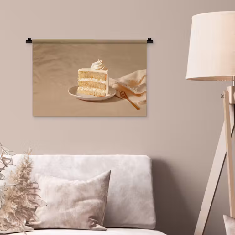 Vanilletaart - Cake - Romig Wandkleed katoen klein -sfeer4