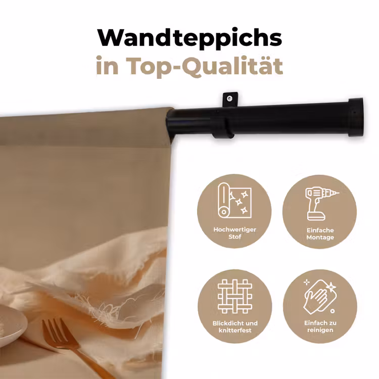 Vanilletaart - Cake - Romig Wandkleed katoen klein -tsfeer2_DE