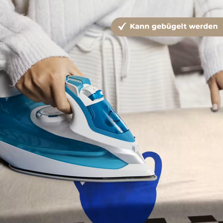 Vaas - Blauw - Geblokt - Modern Wandkleed katoen klein -tsfeer9_DE