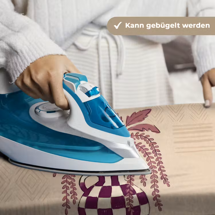 Vaas - Geruit - Planten - Modern - Paars Wandkleed katoen klein -tsfeer9_DE