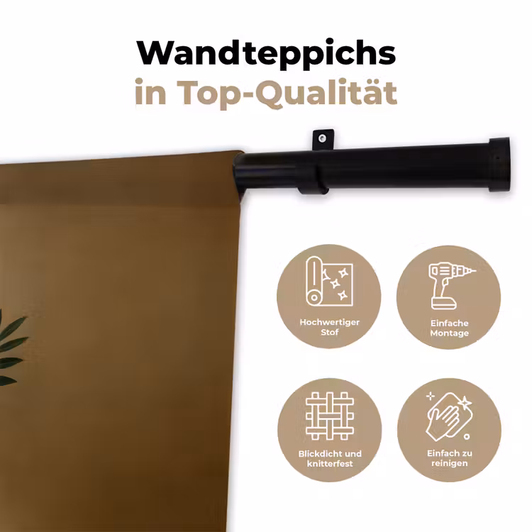 Vaas - Olijftakken - Bladeren - Beige Wandkleed katoen klein -tsfeer2_DE