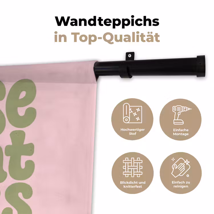 Chase greatness - Groen - Roze - Retro Wandkleed katoen klein -tsfeer2_DE