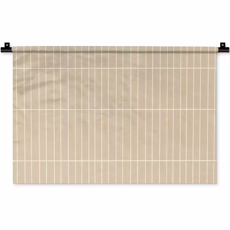 Verticaal - Wandtegel - Crème - Beige Wandkleed katoen klein 269 -zz3d