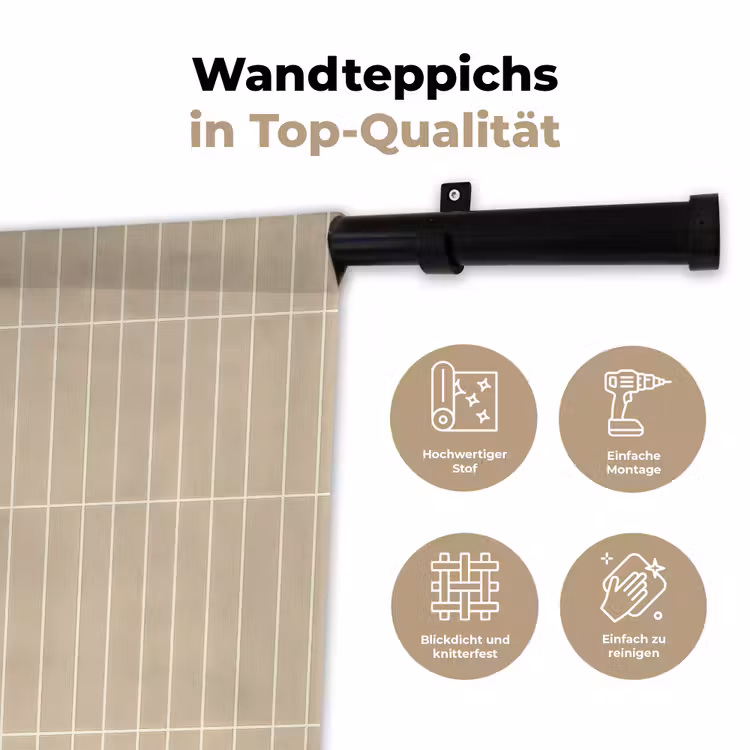 Verticaal - Wandtegel - Crème - Beige Wandkleed katoen klein 269 -tsfeer2_DE