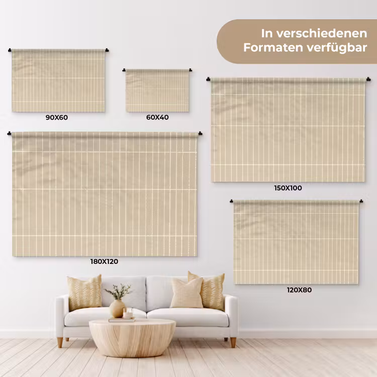 Verticaal - Wandtegel - Crème - Beige Wandkleed katoen klein 269 -tsfeer8_DE