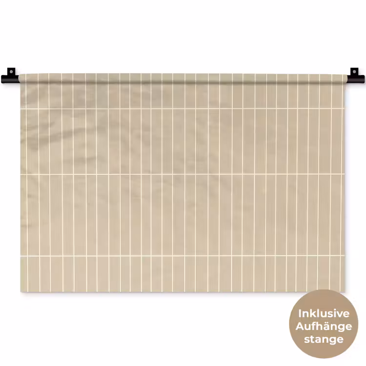Verticaal - Wandtegel - Crème - Beige Wandkleed katoen klein 269 -t3d_DE