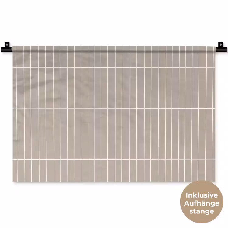Verticaal - Wandtegel - Licht Beige Wandkleed katoen klein 269 -t3d_DE