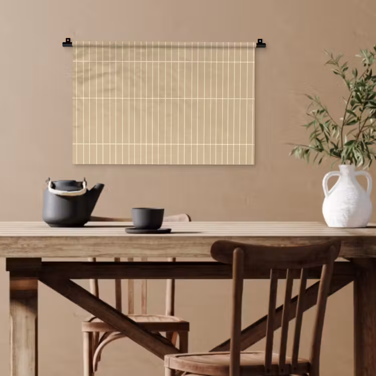Verticaal - Wandtegel - Zand - Beige Wandkleed katoen klein 269 -sfeer6