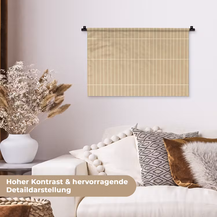 Verticaal - Wandtegel - Zand - Beige Wandkleed katoen klein 269 -tsfeer1_DE