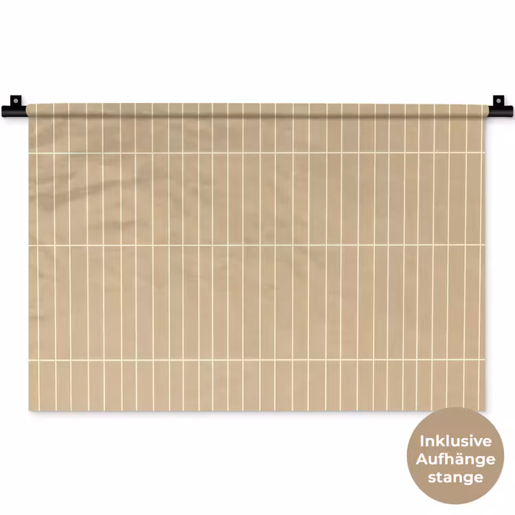 Verticaal - Wandtegel - Zand - Beige Wandkleed katoen klein 269 -t3d_DE