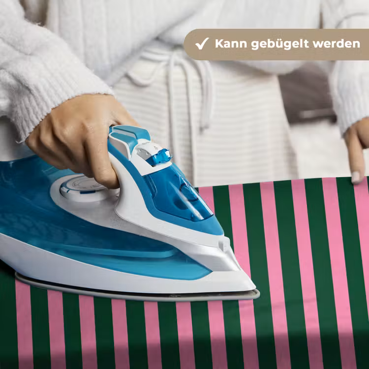 Verticale strepen - Groen - Roze Wandkleed katoen klein 269 -tsfeer9_DE