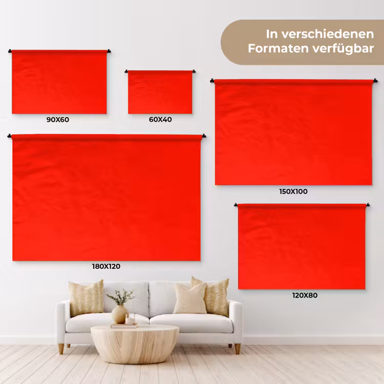 Vibrant - Vermilion - Rood Wandkleed katoen klein 269 -tsfeer8_DE