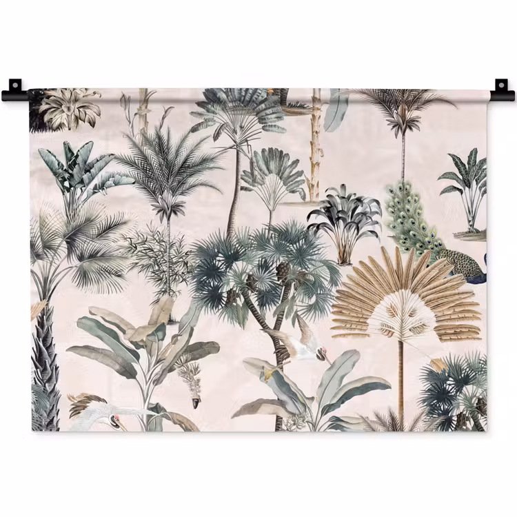 Vintage - Jungle - Dieren - Natuur Wandkleed katoen klein -zz3d