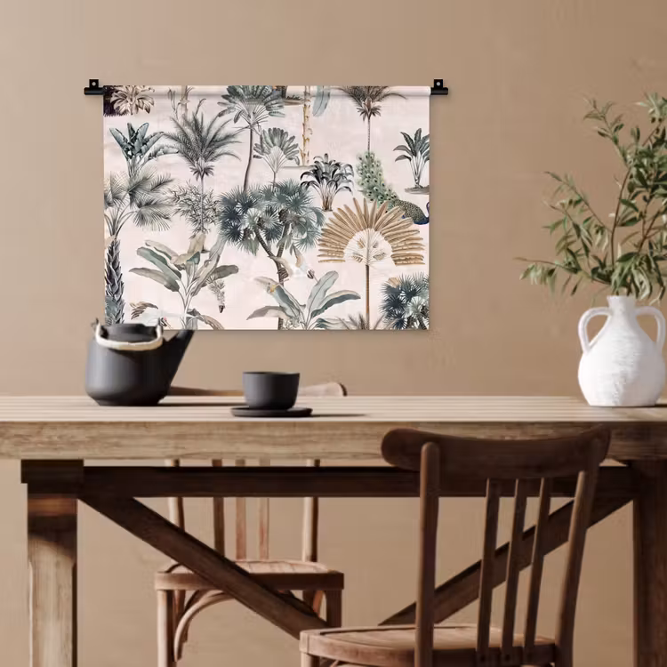 Vintage - Jungle - Dieren - Natuur Wandkleed katoen klein -sfeer6