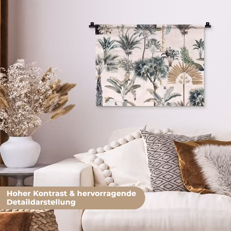 Vintage - Jungle - Dieren - Natuur Wandkleed katoen klein -tsfeer1_DE