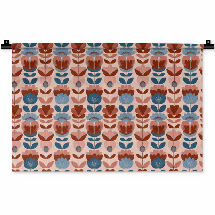 Vintage - Motief - Kleurrijk Wandkleed katoen klein 269 -zz3d