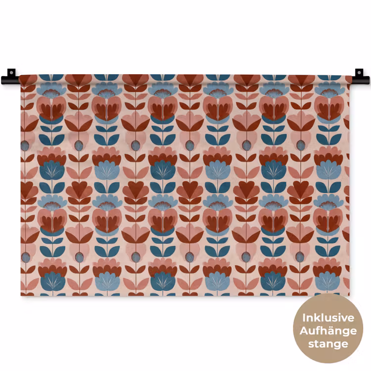 Vintage - Motief - Kleurrijk Wandkleed katoen klein 269 -t3d_DE