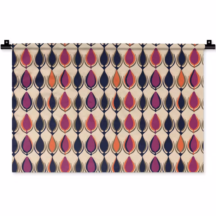 Vintage - Retro - Kleurrijk Wandkleed katoen klein 269 -zz3d