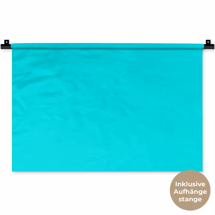 Vivid - Aquamarine - Turkoois Wandkleed katoen klein 269 -t3d_DE