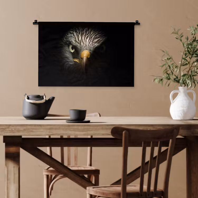 Vogel - Adelaar - Roofvogels - Oog - Snavel - Licht Wandkleed katoen klein -sfeer6