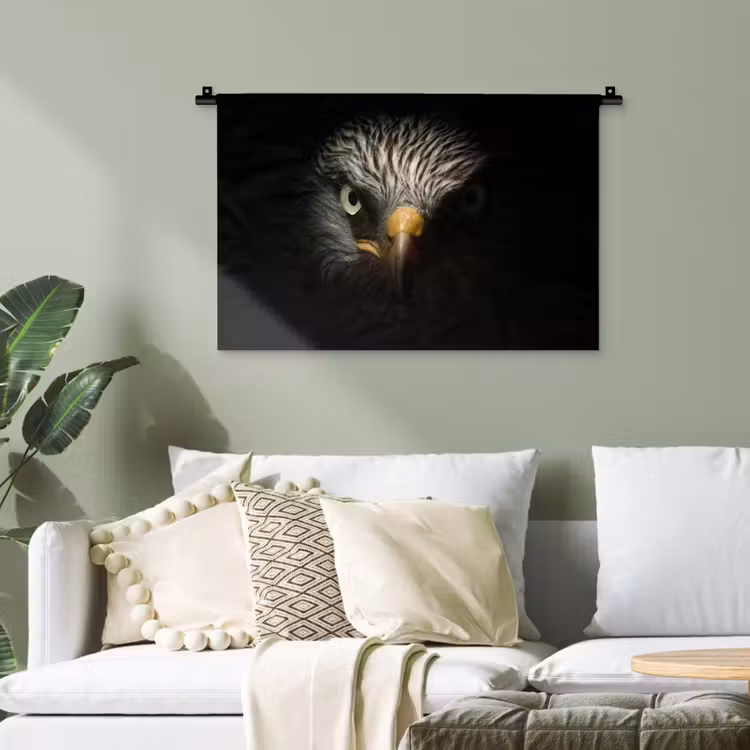 Vogel - Adelaar - Roofvogels - Oog - Snavel - Licht Wandkleed katoen klein -sfeer7