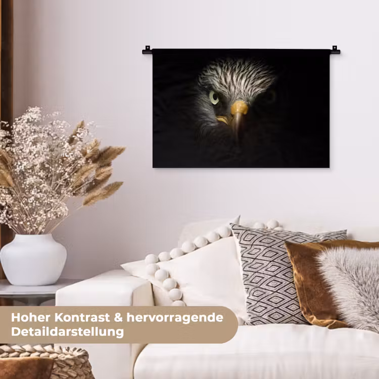 Vogel - Adelaar - Roofvogels - Oog - Snavel - Licht Wandkleed katoen klein -tsfeer1_DE