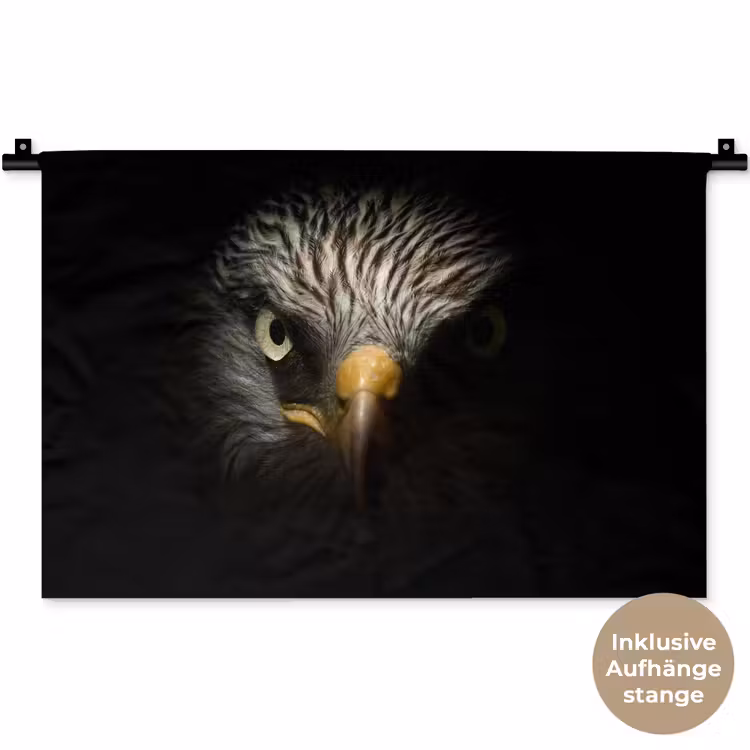 Vogel - Adelaar - Roofvogels - Oog - Snavel - Licht Wandkleed katoen klein -t3d_DE