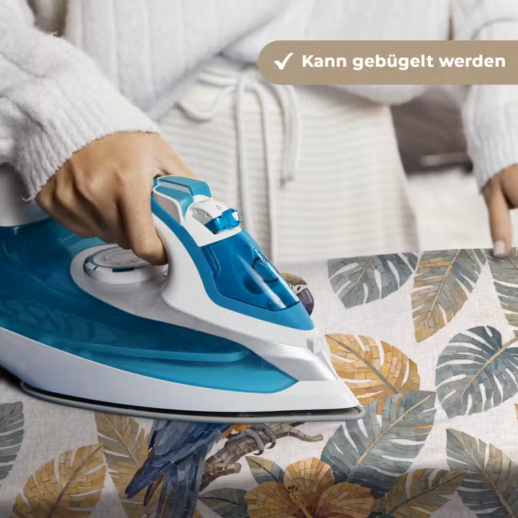 Vogel - Tak - Natuur - Mozaïek - Blauw Wandkleed katoen klein -tsfeer9_DE
