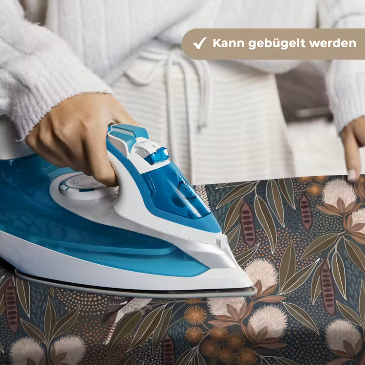 Vogel - Bladeren - Natuur - Illustratie - Groen Wandkleed katoen klein -tsfeer9_DE