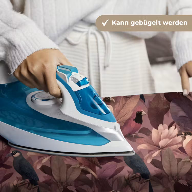 Vogels - Bladeren - Roze Wandkleed katoen klein 269 -tsfeer9_DE