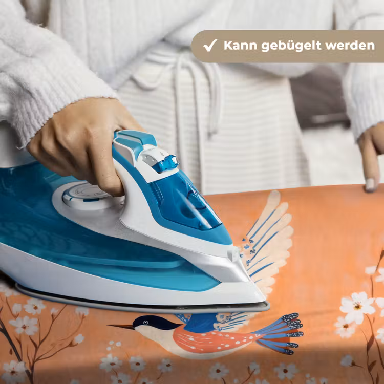 Vogel - Bloesemtakken - Warm - Kleurrijk Wandkleed katoen klein -tsfeer9_DE