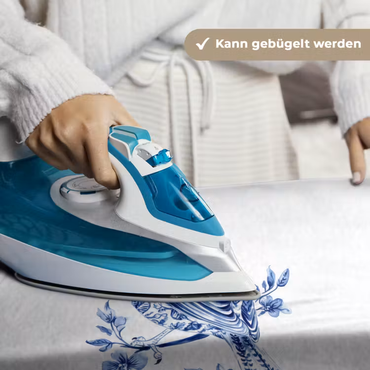 Vogel - Delfts blauw - Illustratie - Bloemen Wandkleed katoen klein -tsfeer9_DE