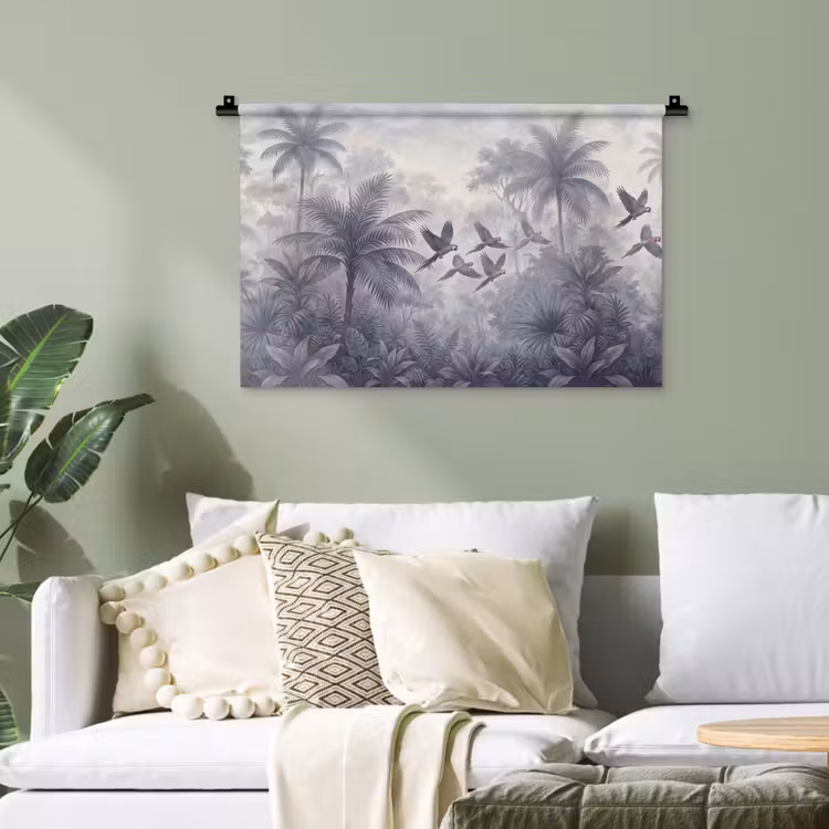 Vogel - Vliegend - Jungle - Vintage - Dieren Wandkleed katoen klein -sfeer7