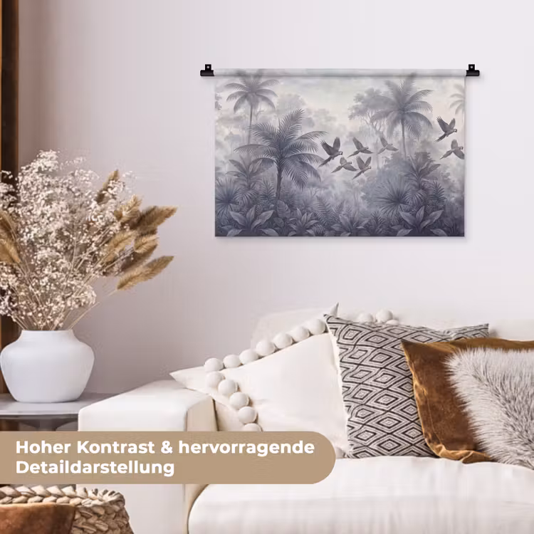 Vogel - Vliegend - Jungle - Vintage - Dieren Wandkleed katoen klein -tsfeer1_DE