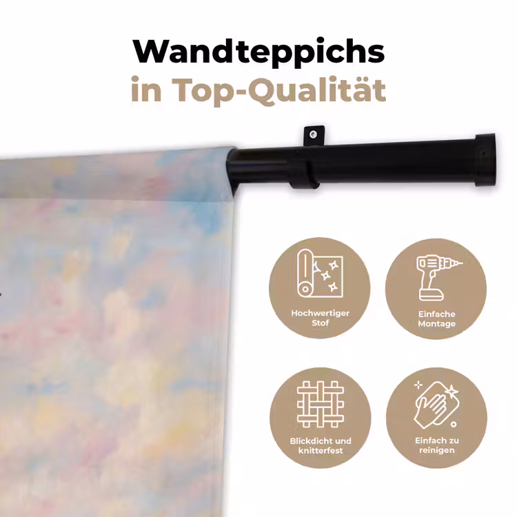 Vogel - Vliegend - Lucht - Modern - Pastel Wandkleed katoen klein -tsfeer2_DE