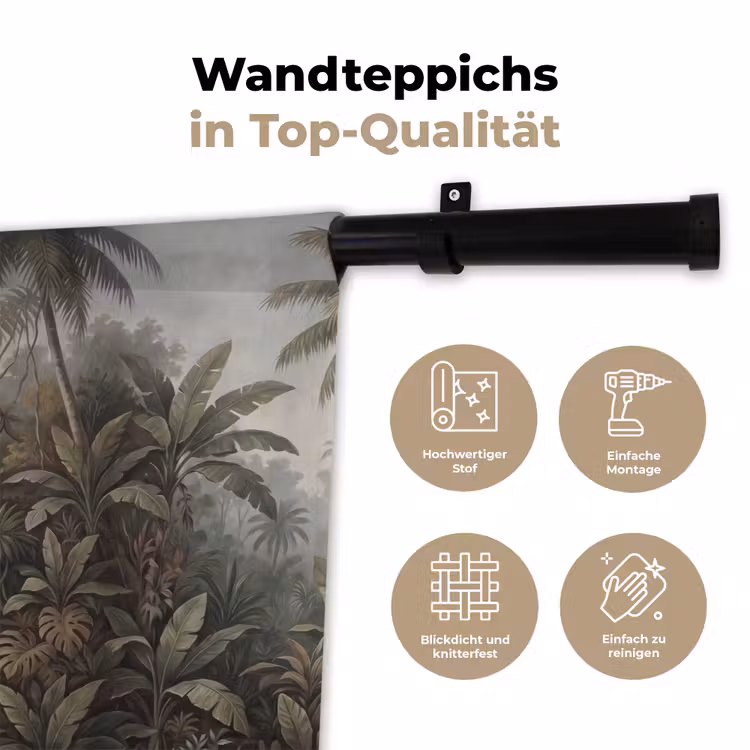 Vogel - Vliegend - Tropisch - Landschap - Klassiek Wandkleed katoen klein -tsfeer2_DE