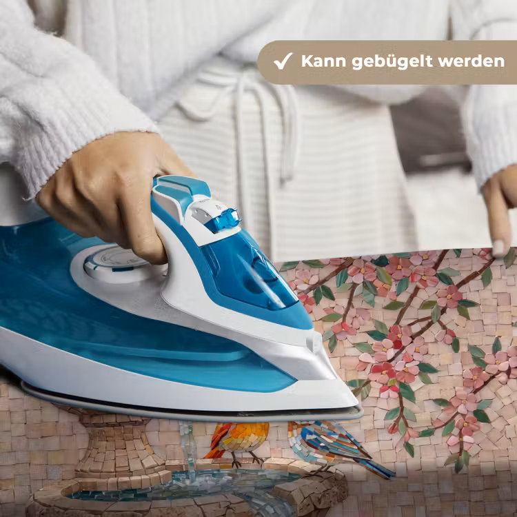 Vogel - fontein - mozaiek - kleurrijk - dieren Wandkleed katoen klein -tsfeer9_DE