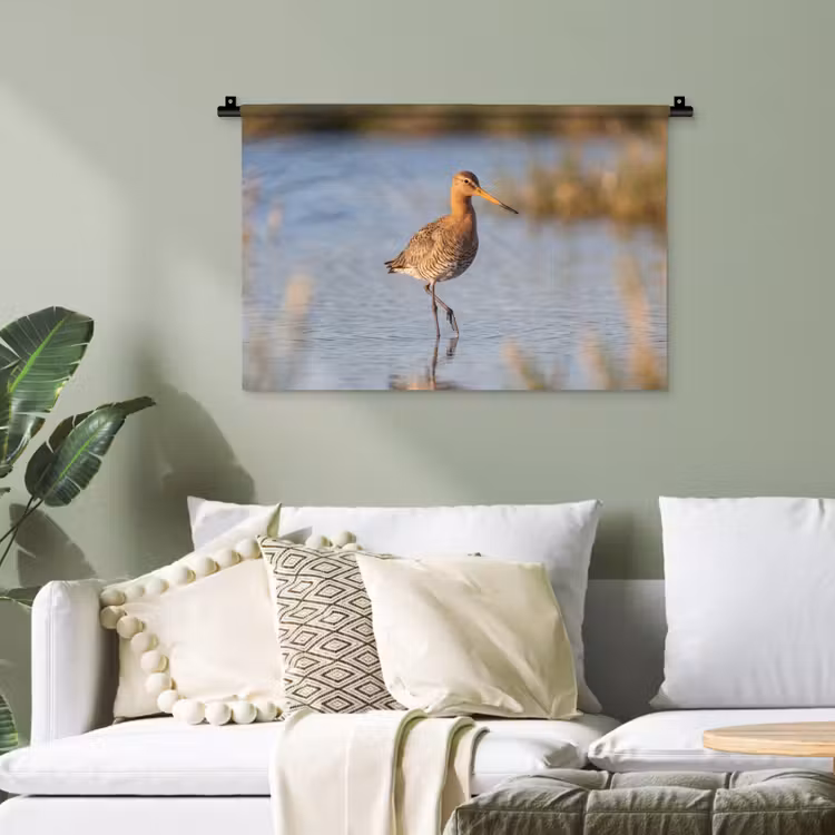 Vogel - Steltloper - Water - Natuur Wandkleed katoen klein -sfeer7