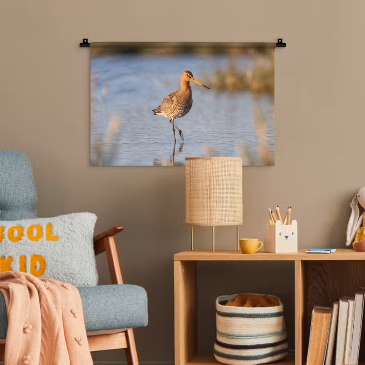 Vogel - Steltloper - Water - Natuur Wandkleed katoen klein -wsfeer4_kind