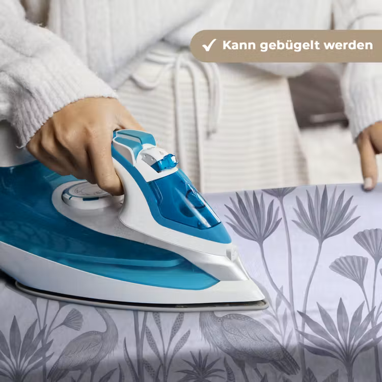Vogel - Tropisch - Illustratie - Blauwgrijs - Natuur Wandkleed katoen klein -tsfeer9_DE