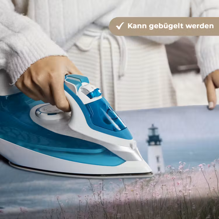 Vuurtoren - Klif - Zee - Bloemen Wandkleed katoen klein -tsfeer9_DE