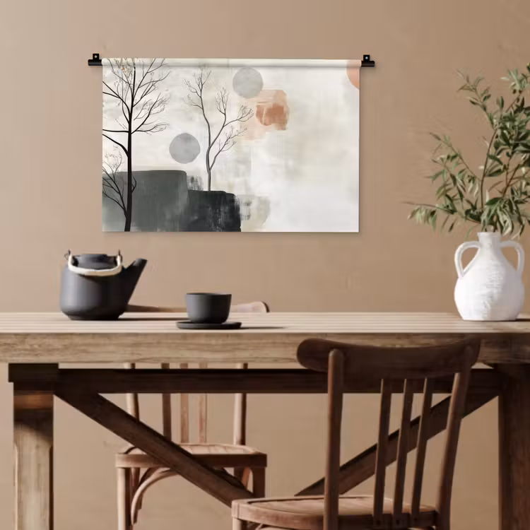Wabi sabi - Beige - Plant Wandkleed katoen klein -sfeer6