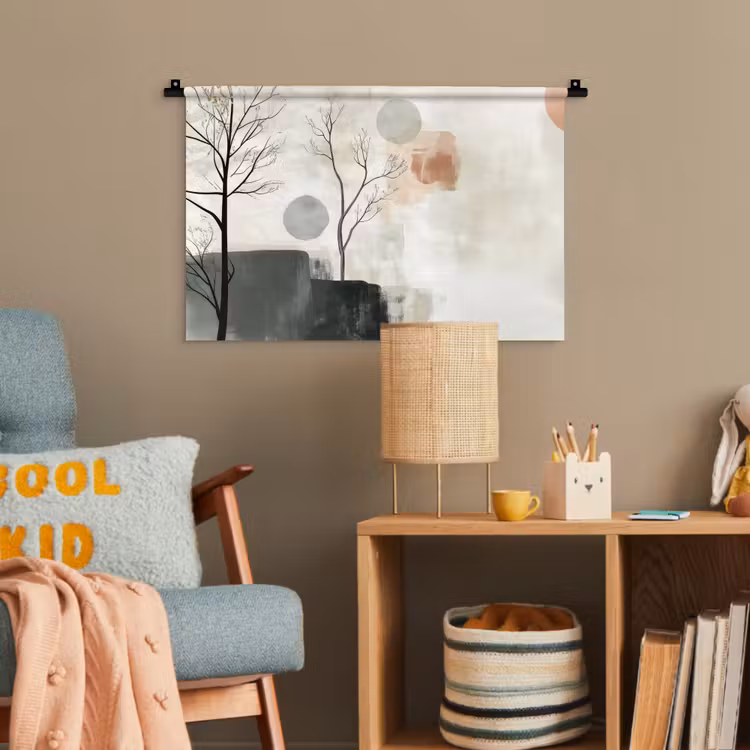 Wabi sabi - Beige - Plant Wandkleed katoen klein -wsfeer4_kind