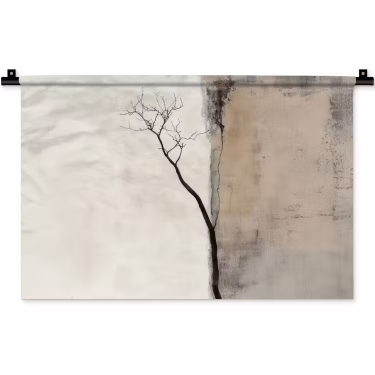 Wabi sabi - Plant - Beige Wandkleed katoen klein -zz3d