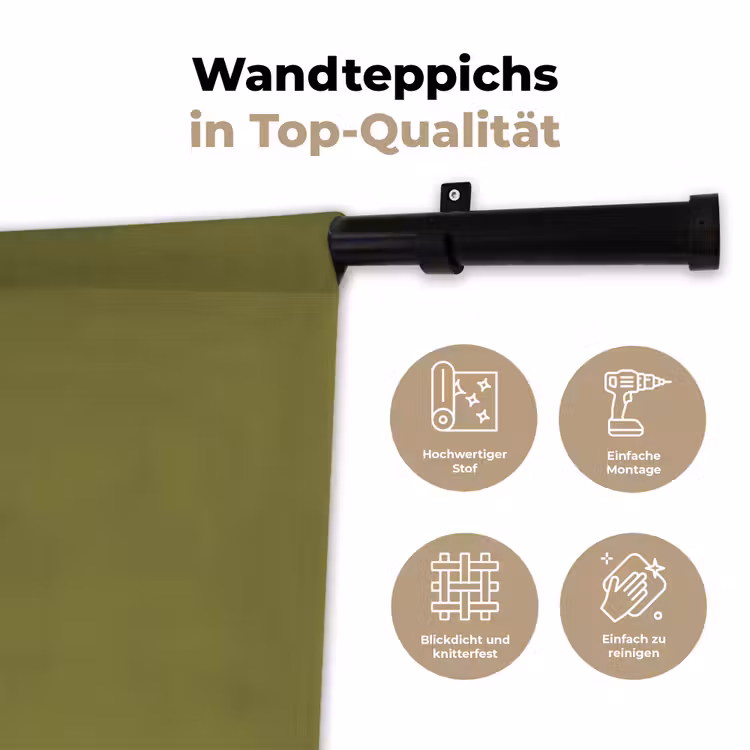 Juniper - Groen - Organisch Wandkleed katoen klein 269 -tsfeer2_DE