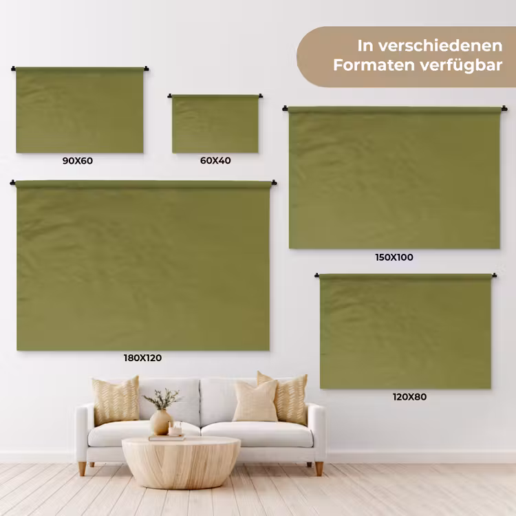 Juniper - Groen - Organisch Wandkleed katoen klein 269 -tsfeer8_DE