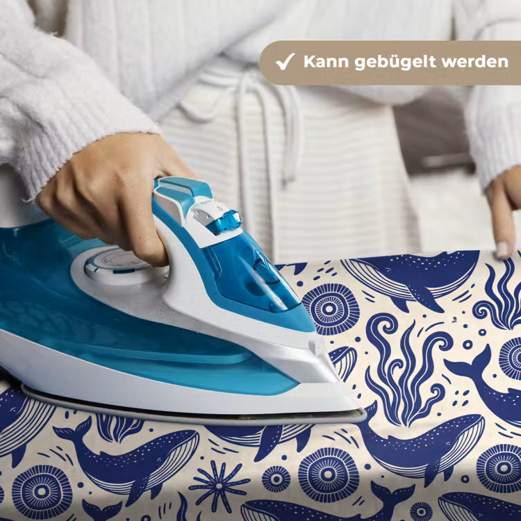 Walvis - Onderwater - Dieren - Abstract - Blauw Wandkleed katoen klein -tsfeer9_DE