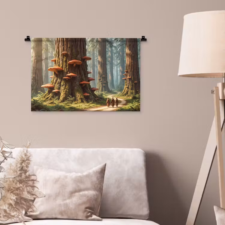 Wandteppich - Wald – Bäume – Natur - Bos - Bomen - Natuur Wandkleed katoen klein